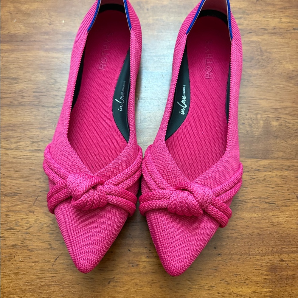 Rothy's Fuchsia Knot Flats